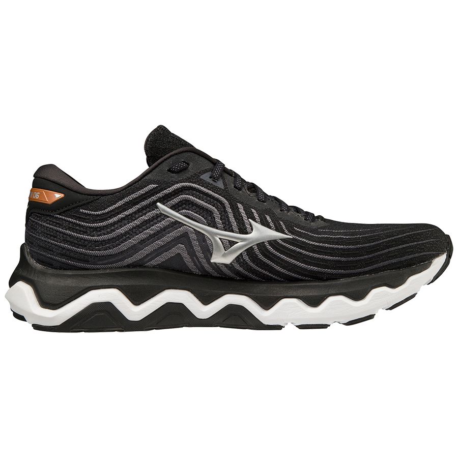 Black Men Mizuno Wave Horizon 6 Running Shoes | 1356-XOTUP