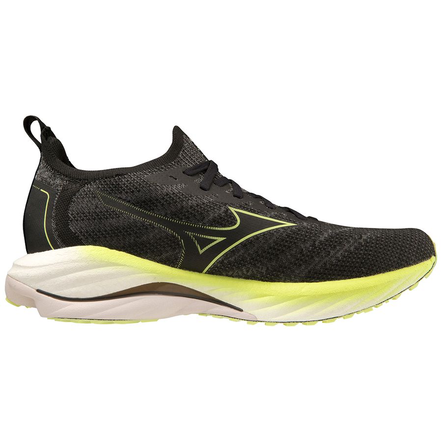 Black Men Mizuno Wave Neo Wind Running Shoes | 6374-LRGBO