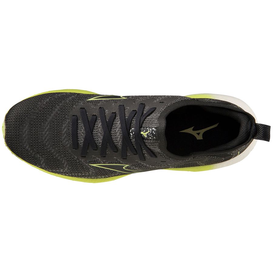 Black Men Mizuno Wave Neo Wind Running Shoes | 6374-LRGBO