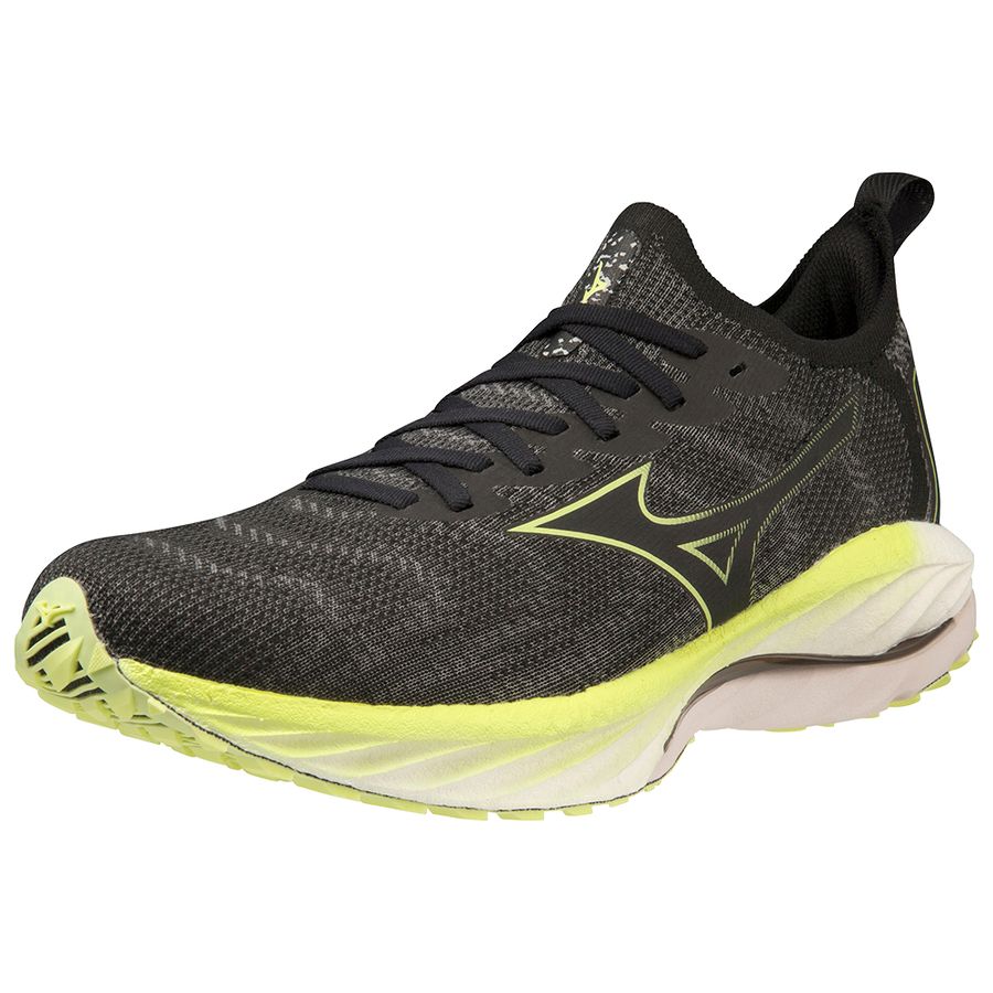 Black Men Mizuno Wave Neo Wind Running Shoes | 6374-LRGBO