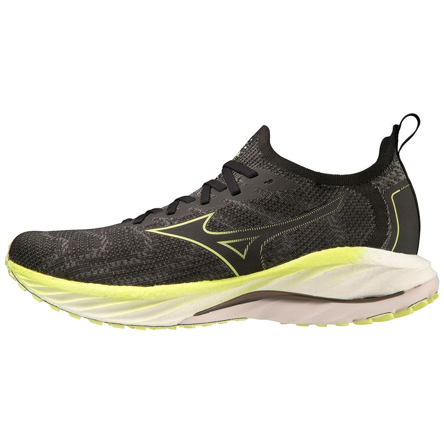 Black Men Mizuno Wave Neo Wind Running Shoes | 6374-LRGBO