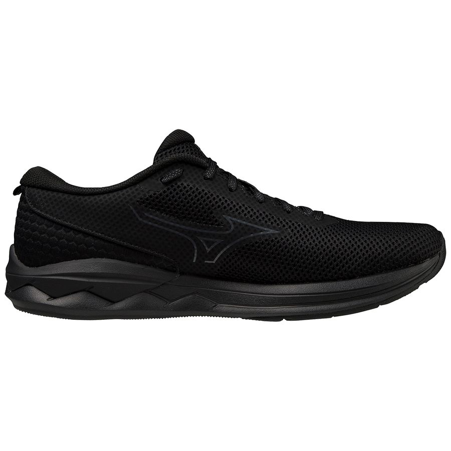 Black Men Mizuno Wave Revolt 3 Running Shoes | 3087-ITBPD