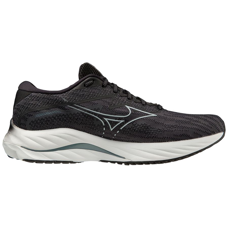 Black Men Mizuno Wave Rider 27 Running Shoes | 7518-PXSVZ