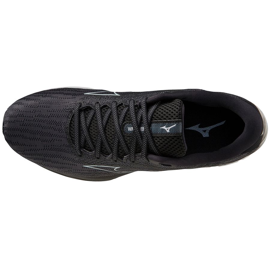 Black Men Mizuno Wave Rider 27 Running Shoes | 7518-PXSVZ