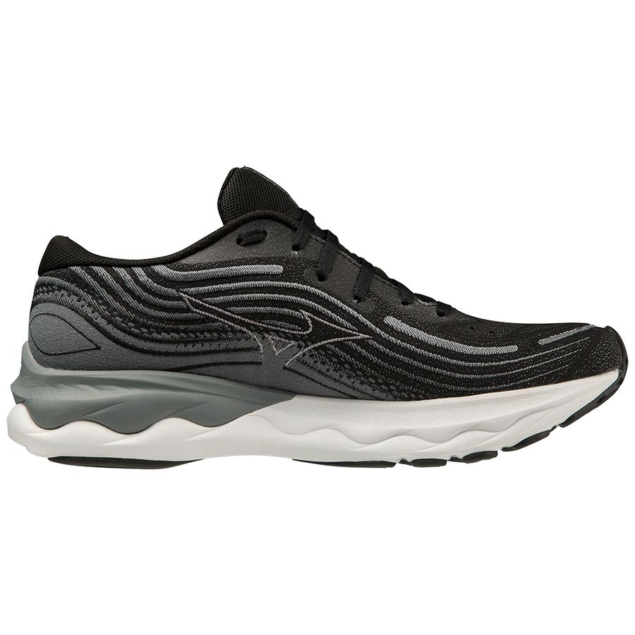 Black Men Mizuno Wave Skyrise 4 Running Shoes | 2984-ODJZY