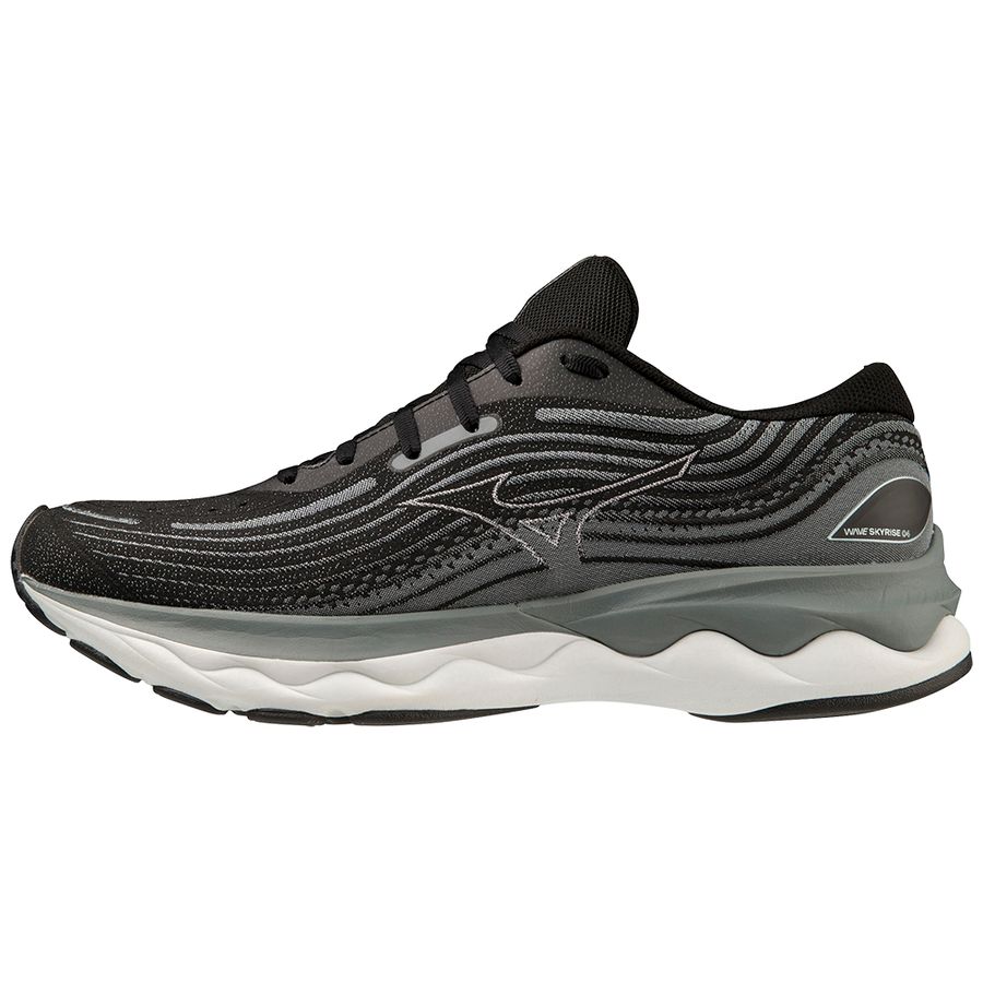 Black Men Mizuno Wave Skyrise 4 Running Shoes | 2984-ODJZY