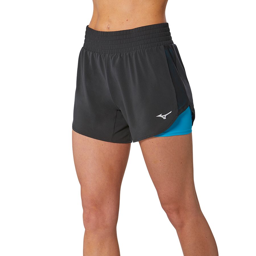 Black Women Mizuno 2in1 4.5 Shorts | 4679-WCKER