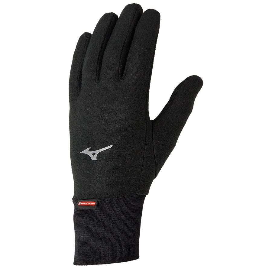 Black Women Mizuno Bt Md Wgt Fleece Glv Gloves | 8416-IXQUO