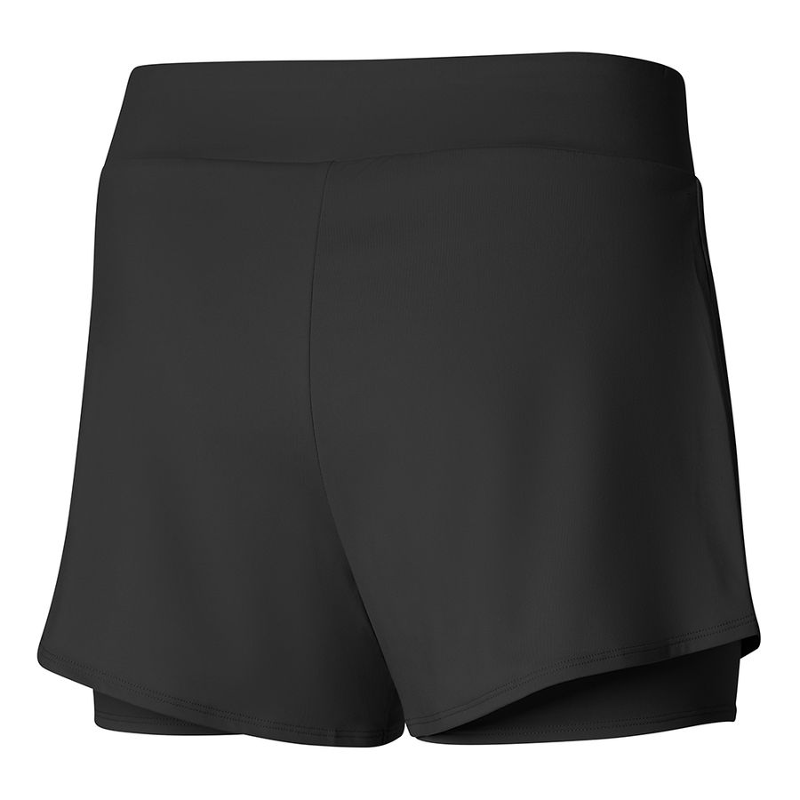 Black Women Mizuno Flex Shorts | 2987-YINQL