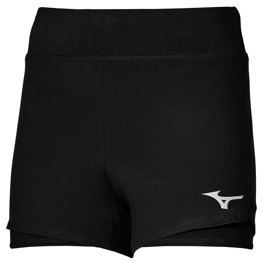 Black Women Mizuno Flex Shorts | 7013-HALRI