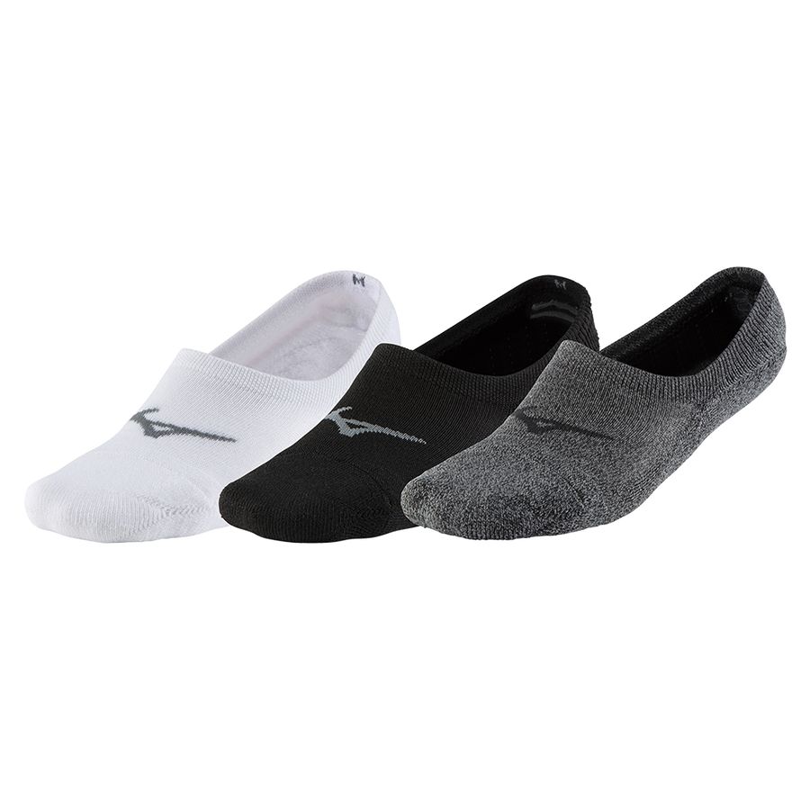 Black / Grey / White Women Mizuno Super 3p Socks | 0915-QZFTA