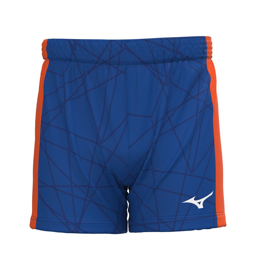 Blue Men Mizuno Nevobo Matchs Shorts | 5249-DVBFE