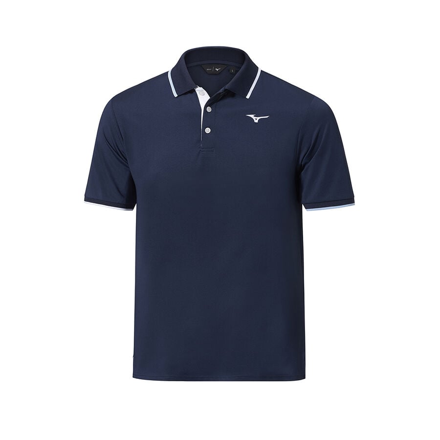 Blue Men Mizuno Qd Comp Plus Polo Shirts | 5908-NZRWK