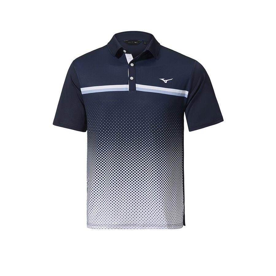 Blue Men Mizuno Qd Elite Gradient Polo Shirts | 6938-WBQCT