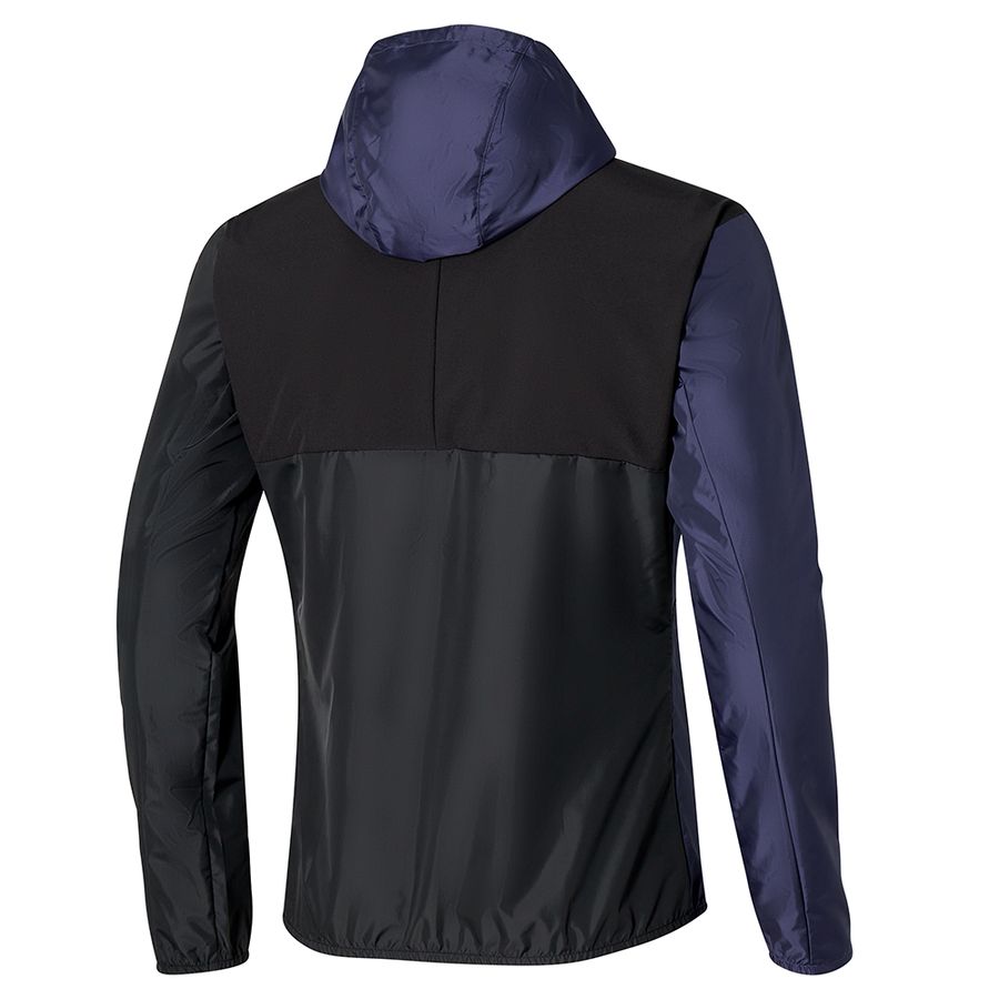 Blue Men Mizuno Release Hooded Jackets | 9187-SOIWL