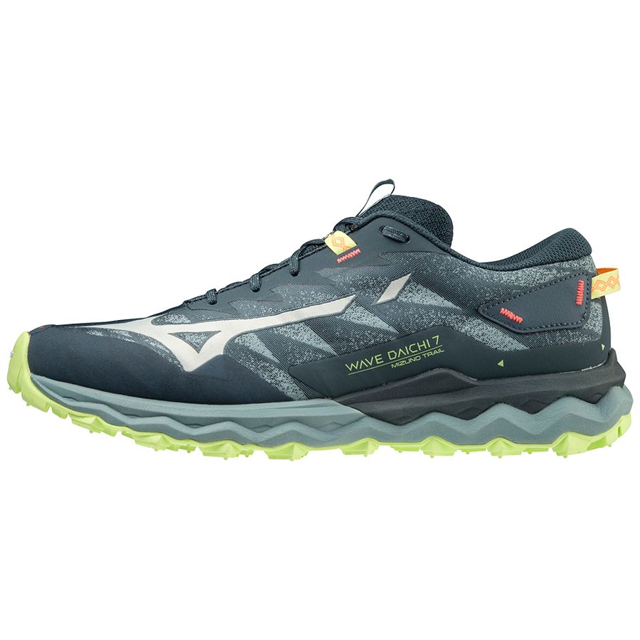 Blue Men Mizuno Wave Daichi 7 Running Shoes | 7364-NBSLF