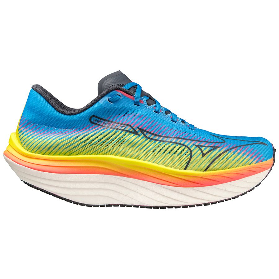 Blue Men Mizuno Wave Rebellion Pro Running Shoes | 9862-KHEZU