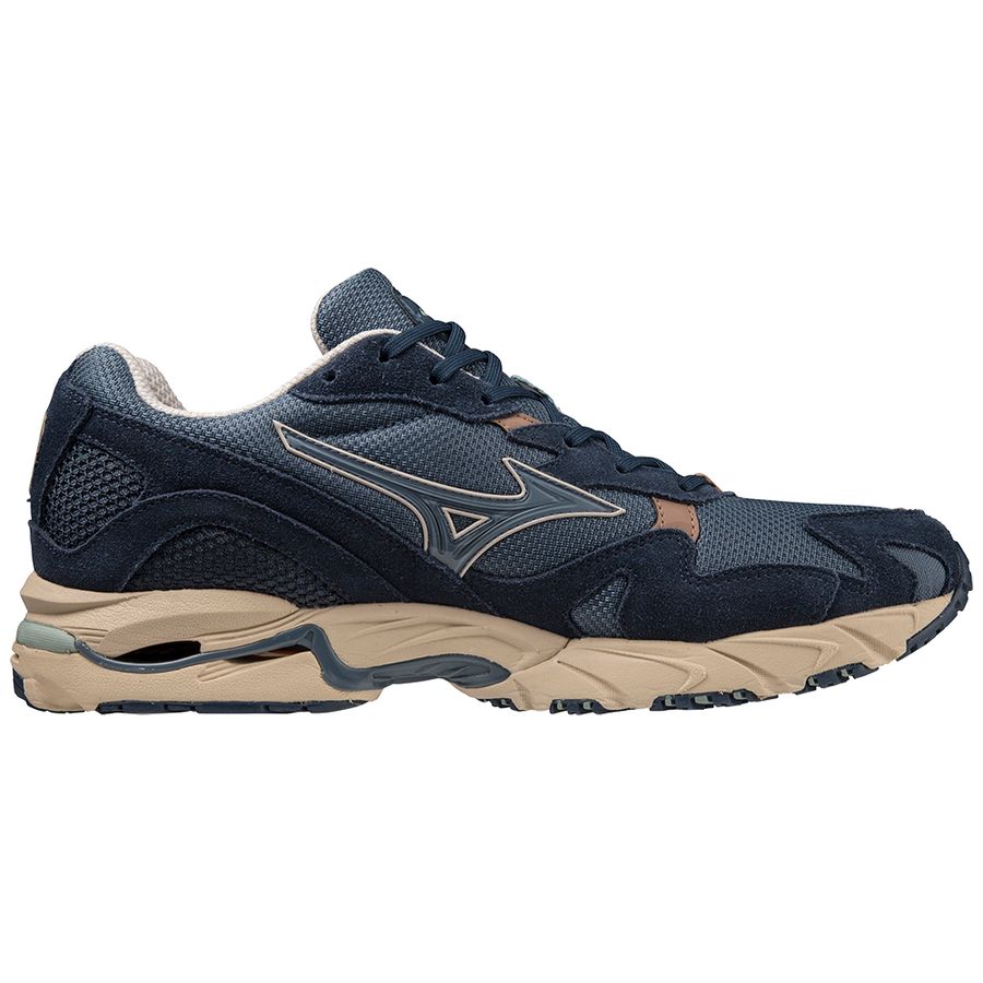 Blue Men Mizuno Wave Rider 10 Sneakers | 7831-TRBKQ