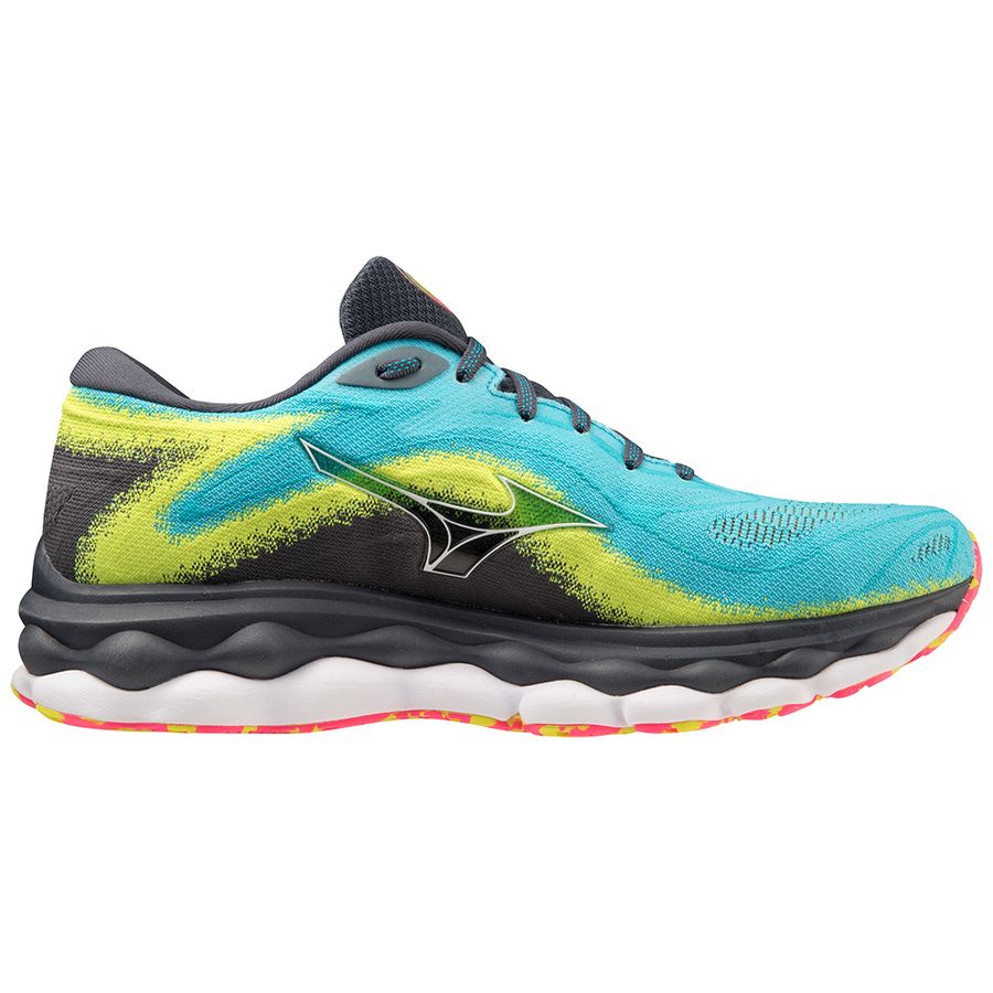 Blue Men Mizuno Wave Sky 7 Running Shoes | 7031-WSUJE