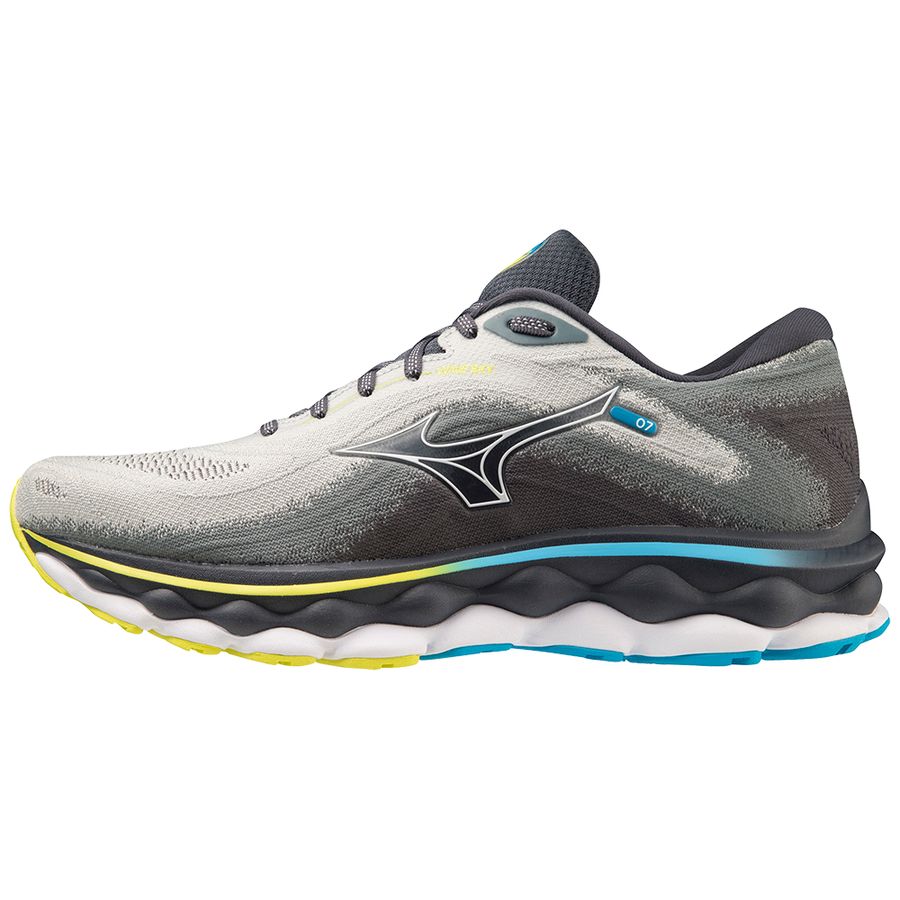 Blue Men Mizuno Wave Sky 7 Running Shoes | 5894-TNRWO