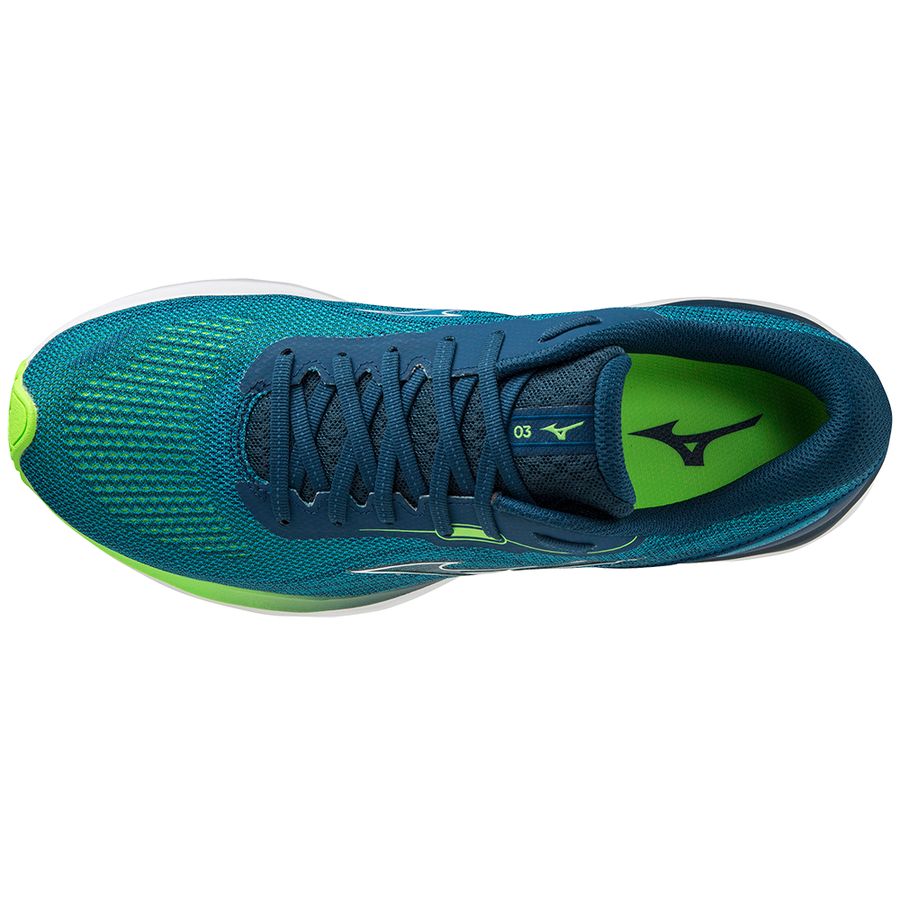 Blue Men Mizuno Wave Skyrise 3 Running Shoes | 2856-DBTQM