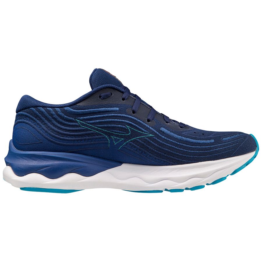 Blue Men Mizuno Wave Skyrise 4 Running Shoes | 5826-RZDXC