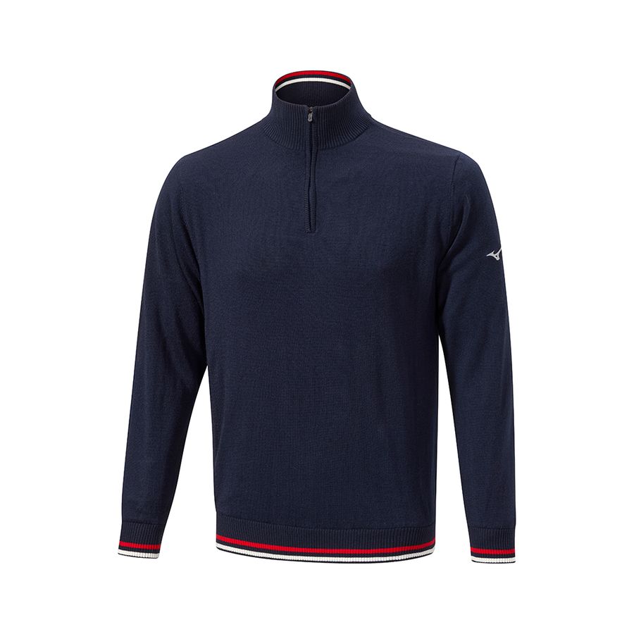 Blue Men Mizuno Windproof Sweater | 4862-NBLMJ