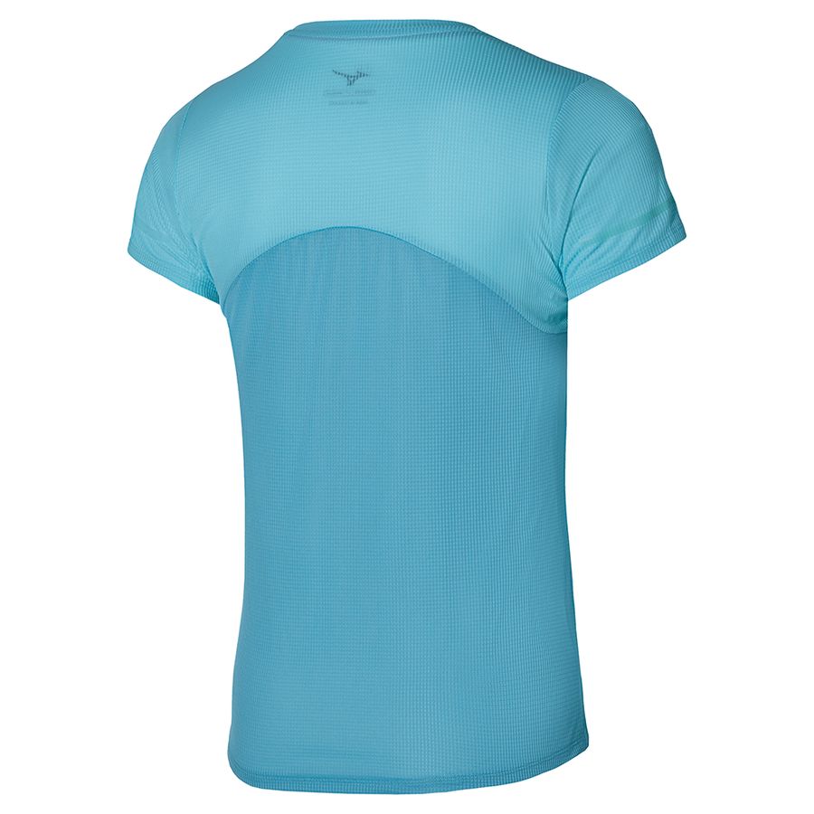 Blue Women Mizuno Dryaeroflow T Shirts | 5672-OPCTJ