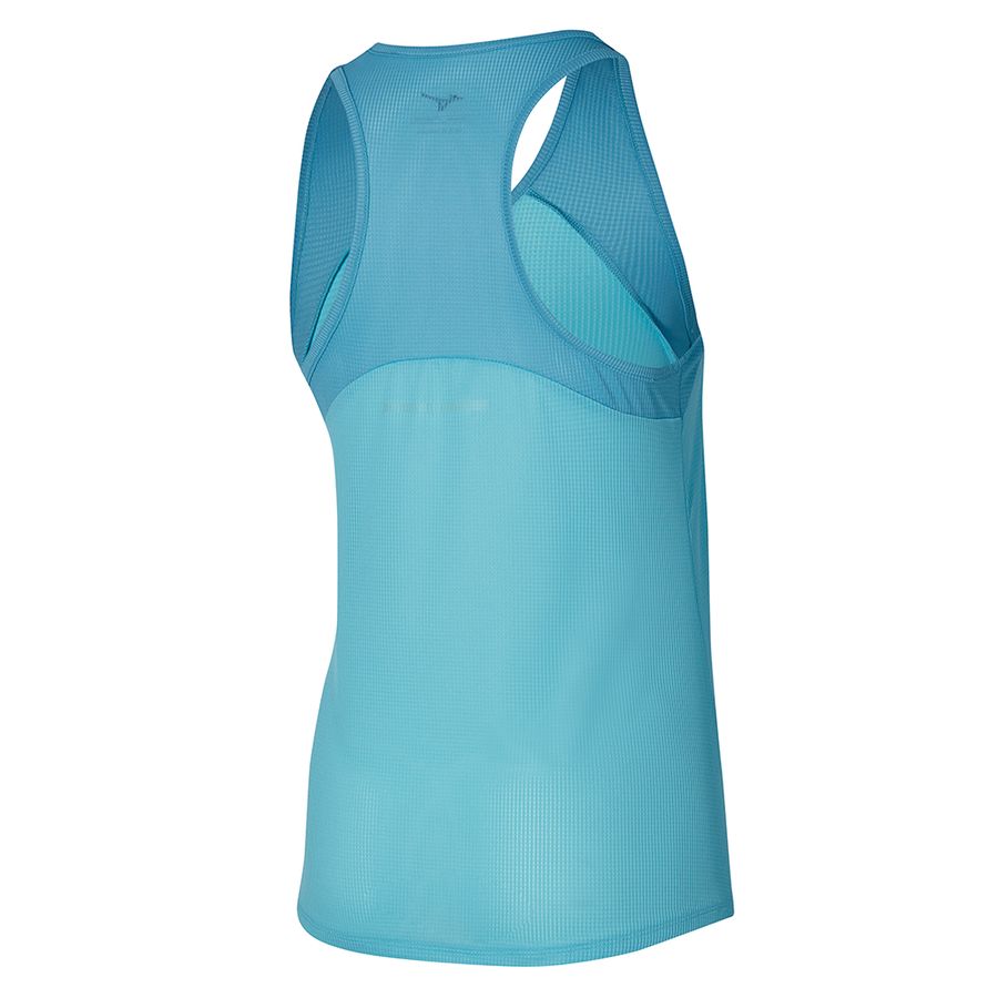 Blue Women Mizuno Dryaeroflow Tanks | 3640-PIVCE