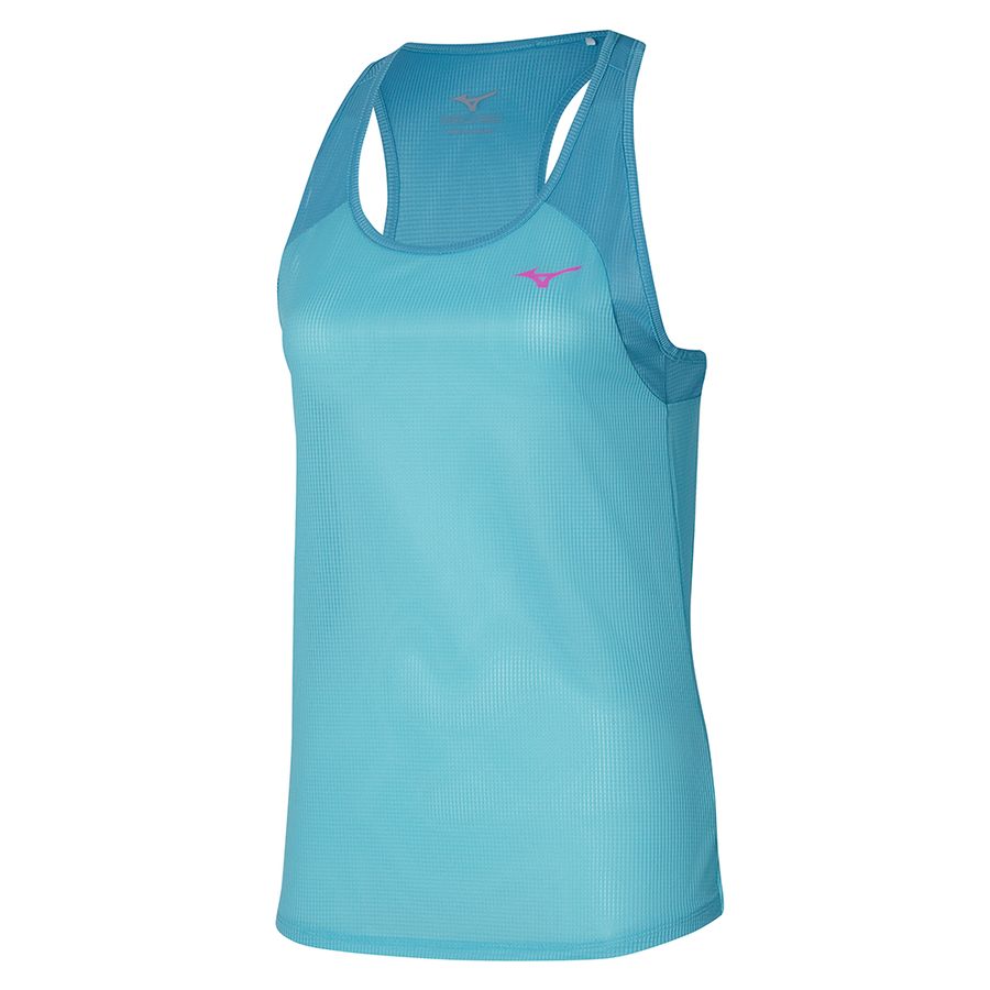 Blue Women Mizuno Dryaeroflow Tanks | 3640-PIVCE