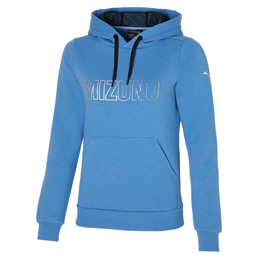 Blue Women Mizuno Hoodie | 1970-WSVOU