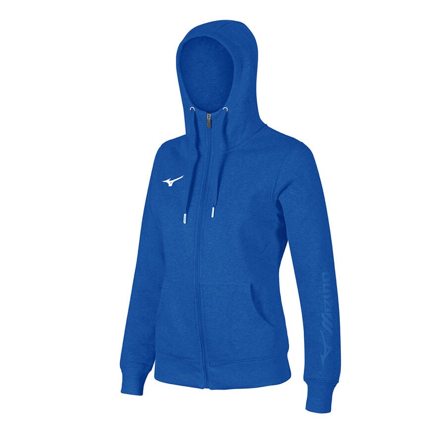 Blue Women Mizuno Sweat Fz Hoodie | 3614-UZATR