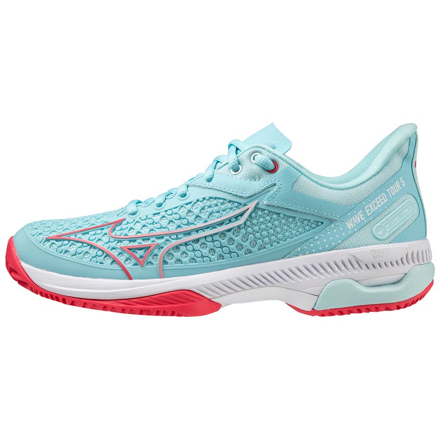 Blue Women Mizuno Wave Exceed Tour 5 Cc Tennis Shoes | 4069-HMEST