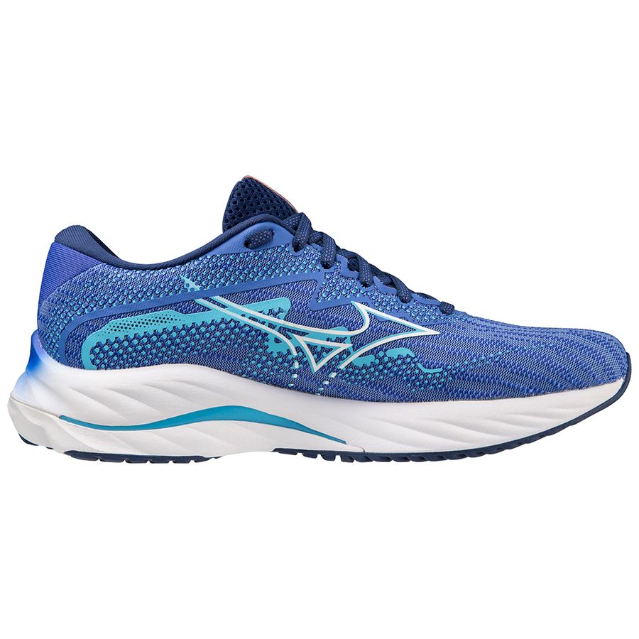 Blue Women Mizuno Wave Rider 27 Running Shoes | 5082-CMILD