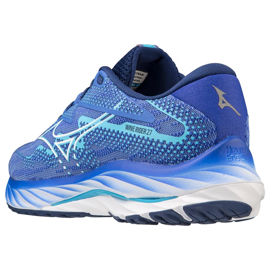 Blue Women Mizuno Wave Rider 27 Running Shoes | 5082-CMILD