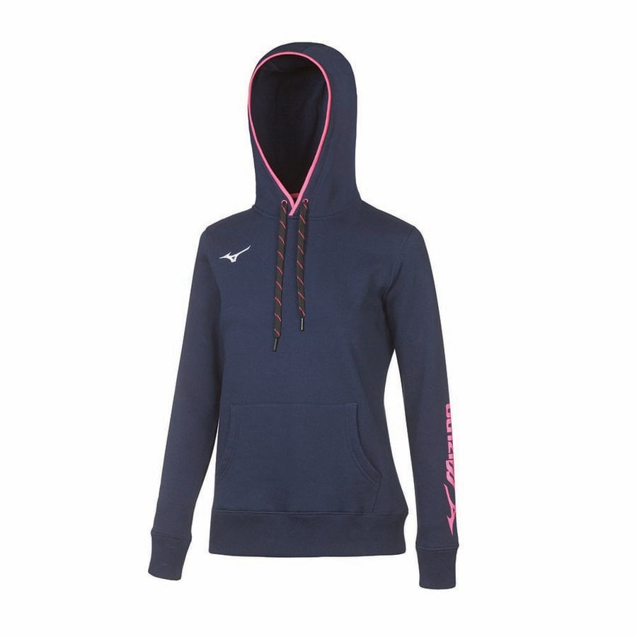 Blue Women Mizuno Wom Sweat Hoodie | 1539-GZPQU