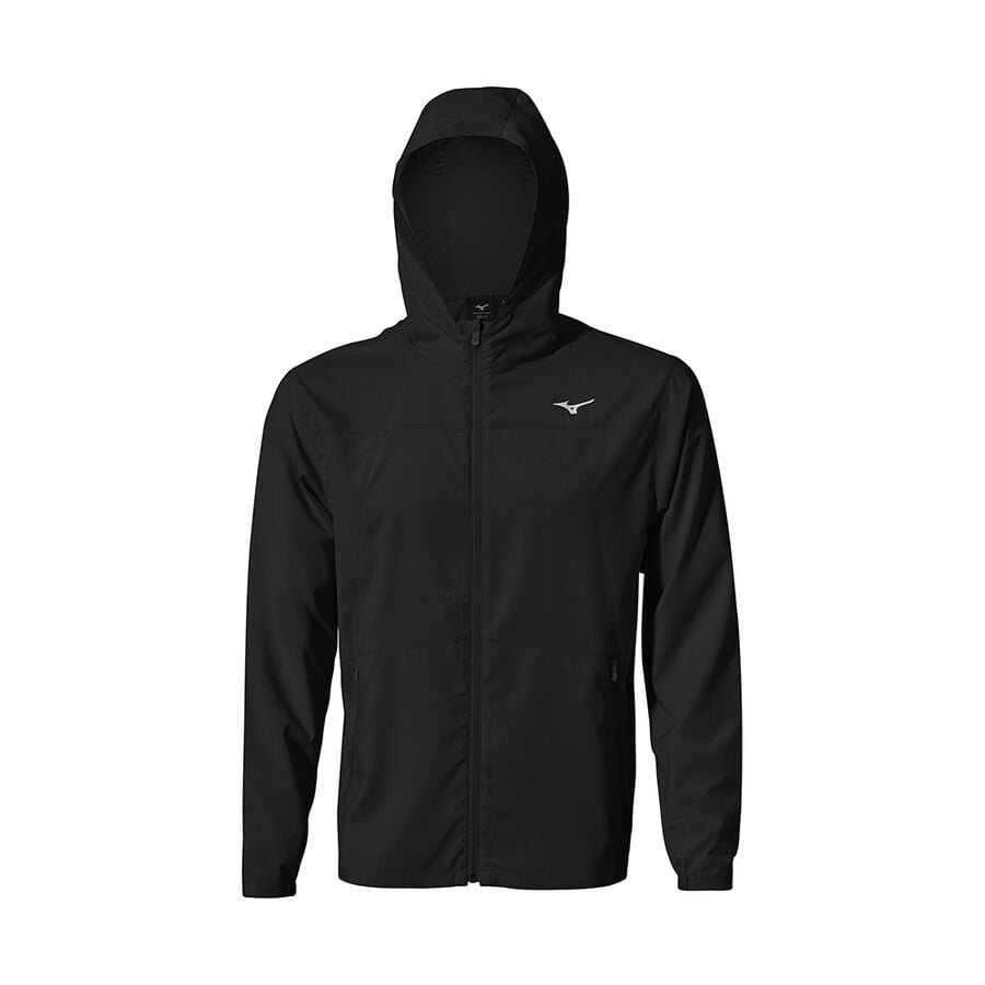 Deep Grey / Black Men Mizuno Mt Drizzle Hoodie | 5376-TKOJQ