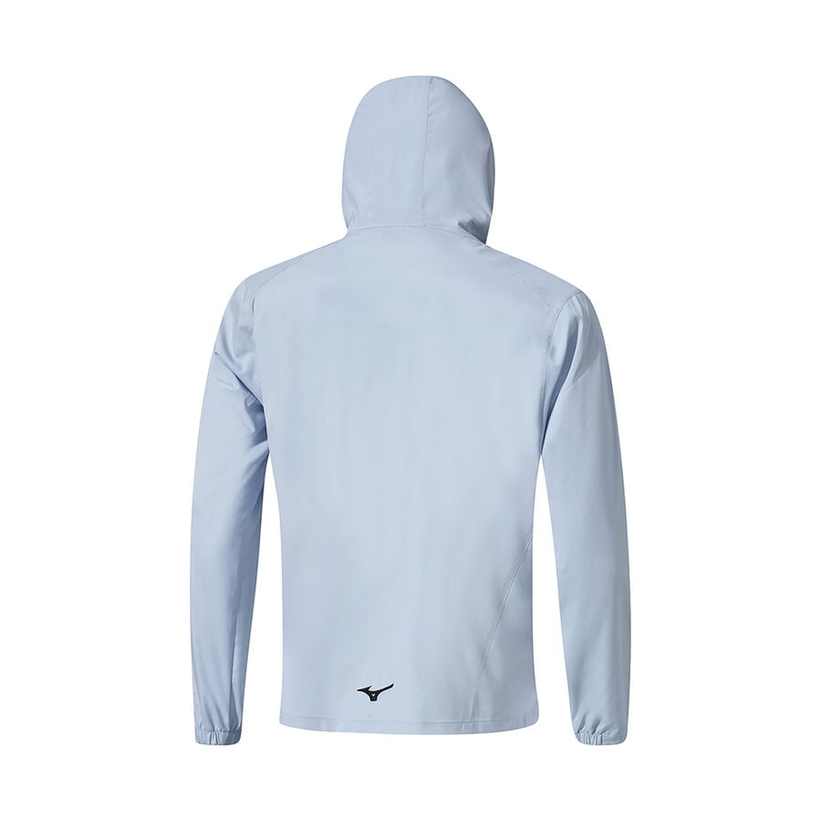 Deep Grey / Blue Men Mizuno Mt Drizzle Hoodie | 3082-KVGJI