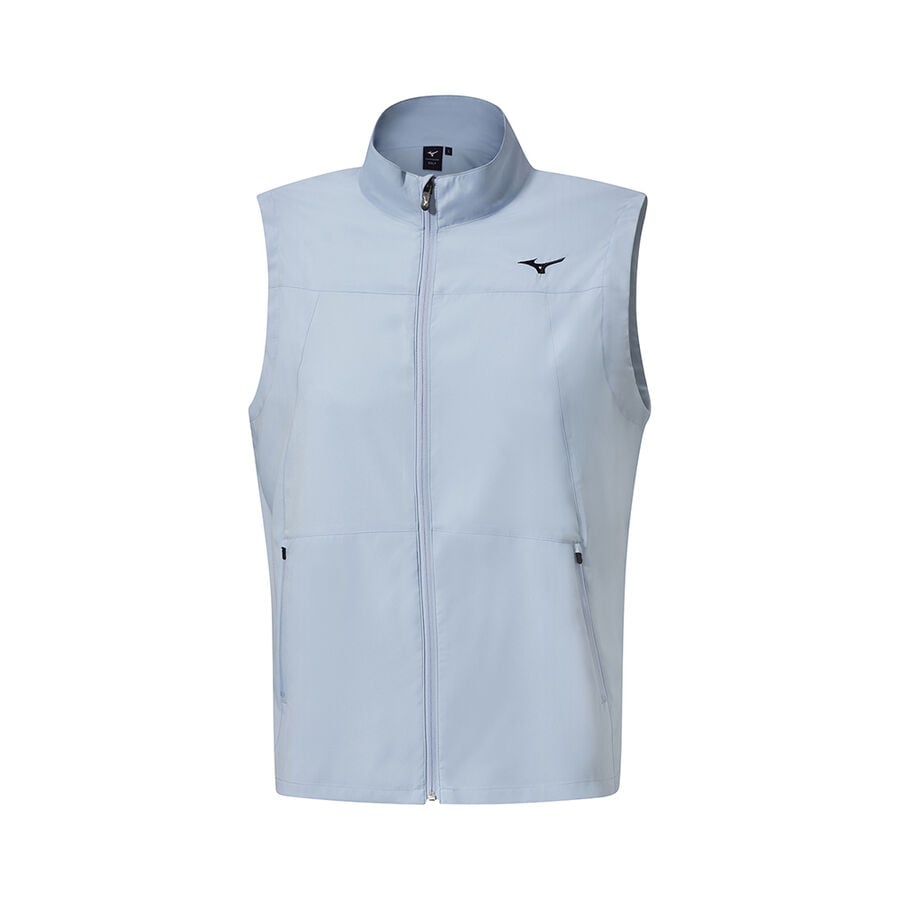 Deep Grey / Blue Men Mizuno Mt Drizzle Vest Jackets | 8609-EAHGQ