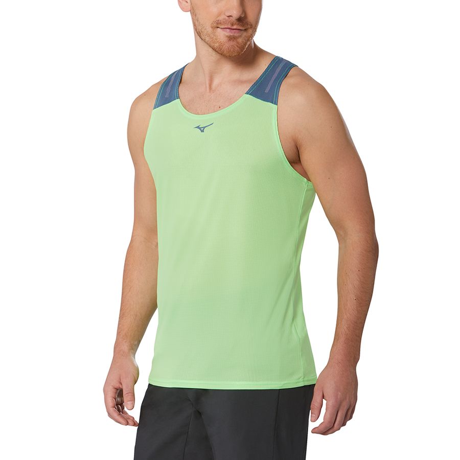 Green Men Mizuno Dryaeroflow Tanks | 7490-EXUCY