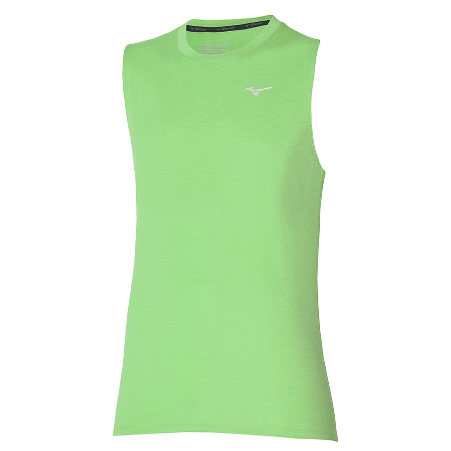 Green Men Mizuno Impulse Core Sleeveless Tanks | 0238-QVMPL