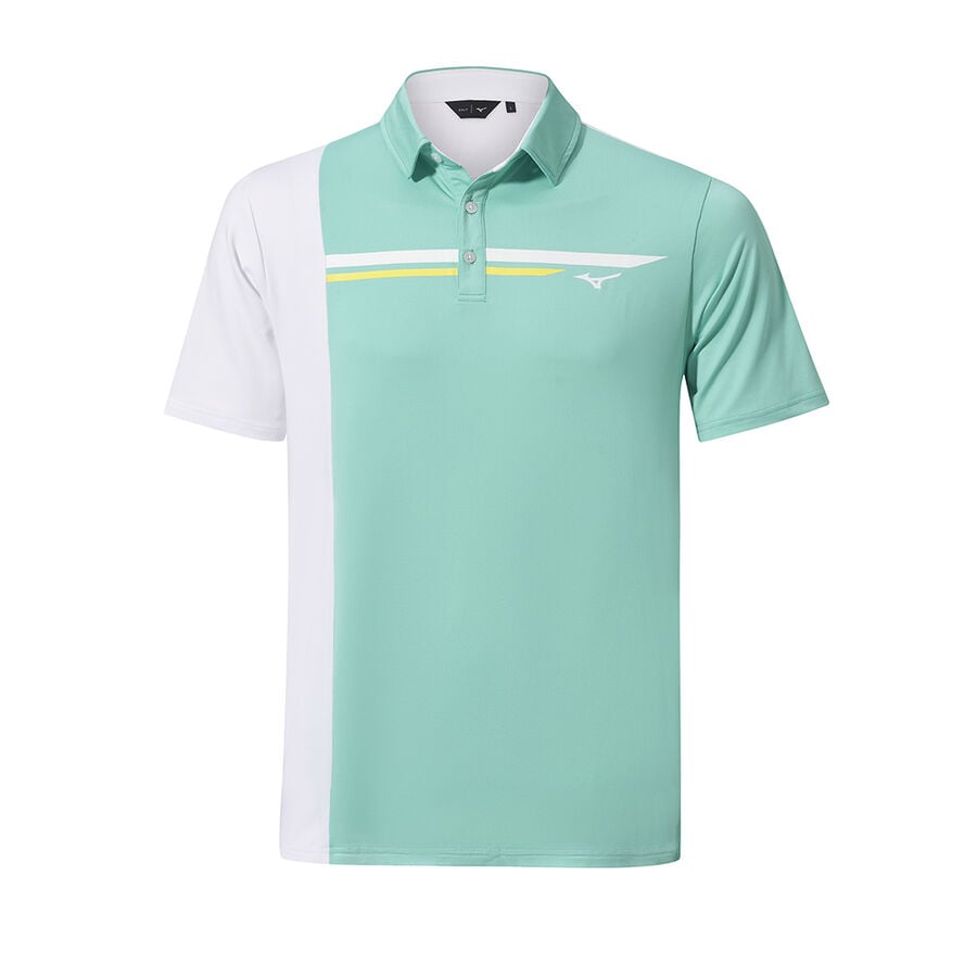 Green Men Mizuno Qd Elite Panel Polo Shirts | 7016-BFXLT