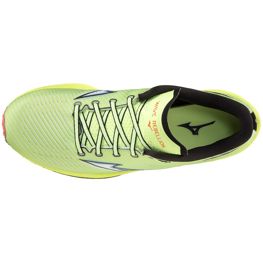 Green Men Mizuno Wave Rebellion Running Shoes | 8573-IOKQH