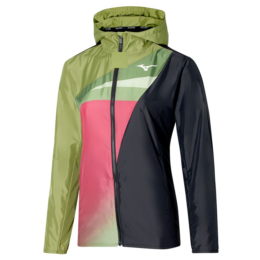 Green Women Mizuno Release Hooded Jackets | 4381-QHDWB