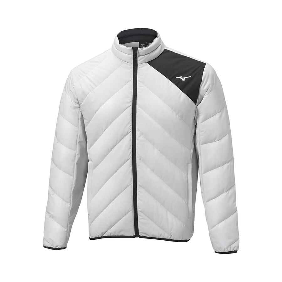 Grey Men Mizuno Breath Thermo Move Down Jackets | 6154-MNSLD