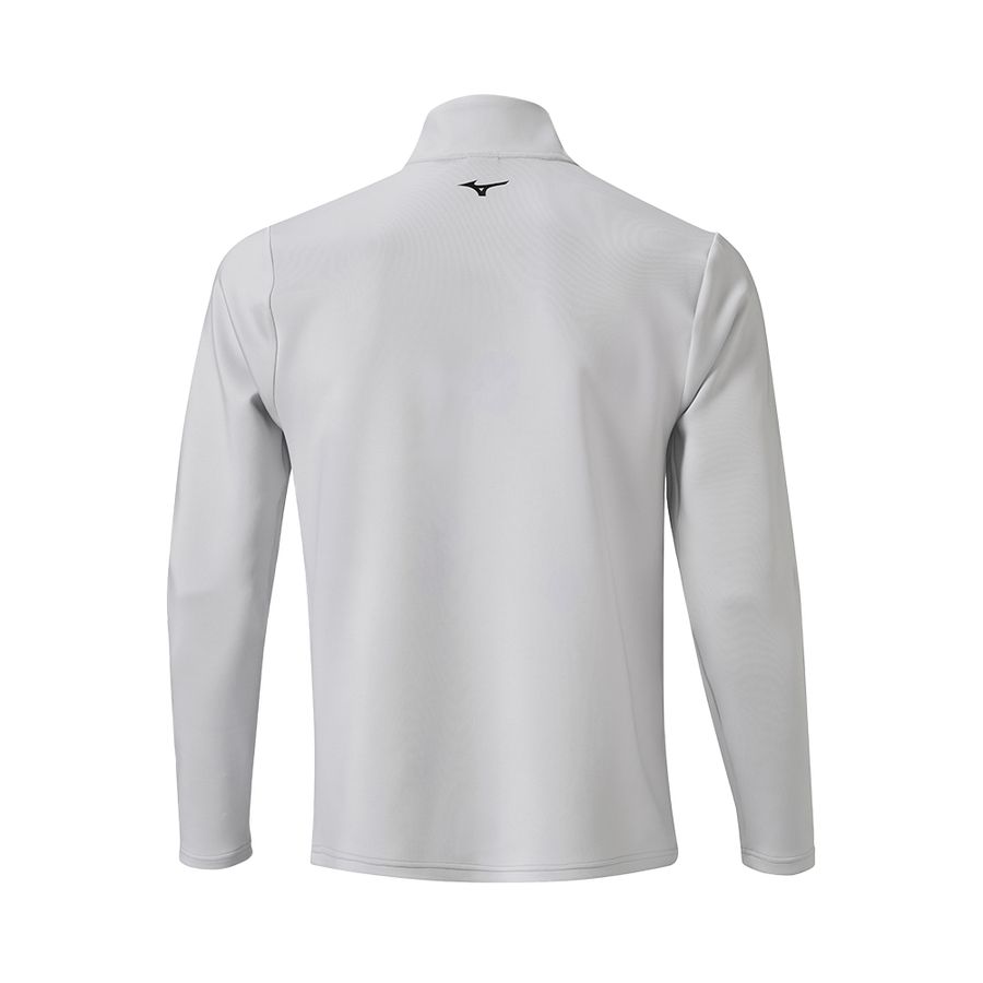 Grey Men Mizuno Brze Tstripe 1/4 Zip Tops | 7532-SIXYO