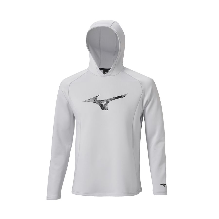 Grey Men Mizuno G Style Rb Hoodie | 4152-QTGRJ