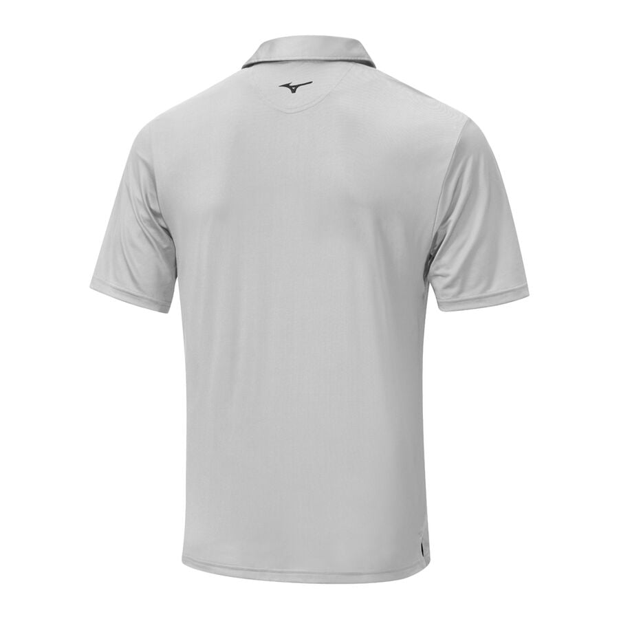 Grey Men Mizuno Move Tech Quick Dry Polo Shirts | 6978-BCNIR