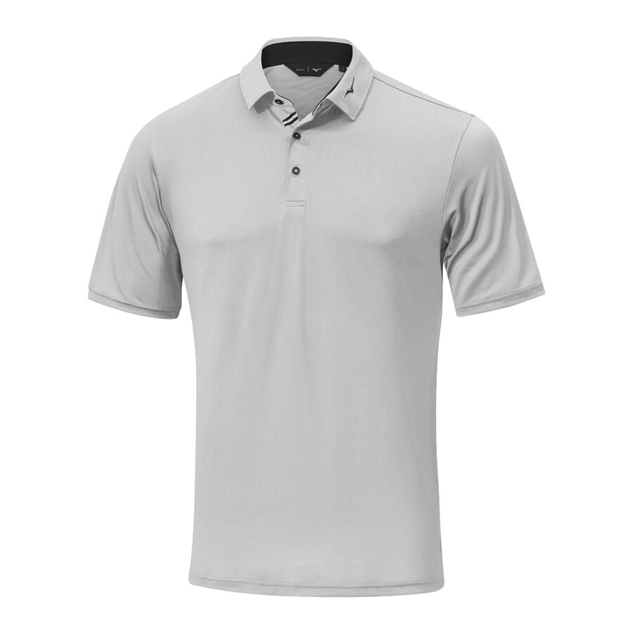 Grey Men Mizuno Move Tech Quick Dry Polo Shirts | 6978-BCNIR