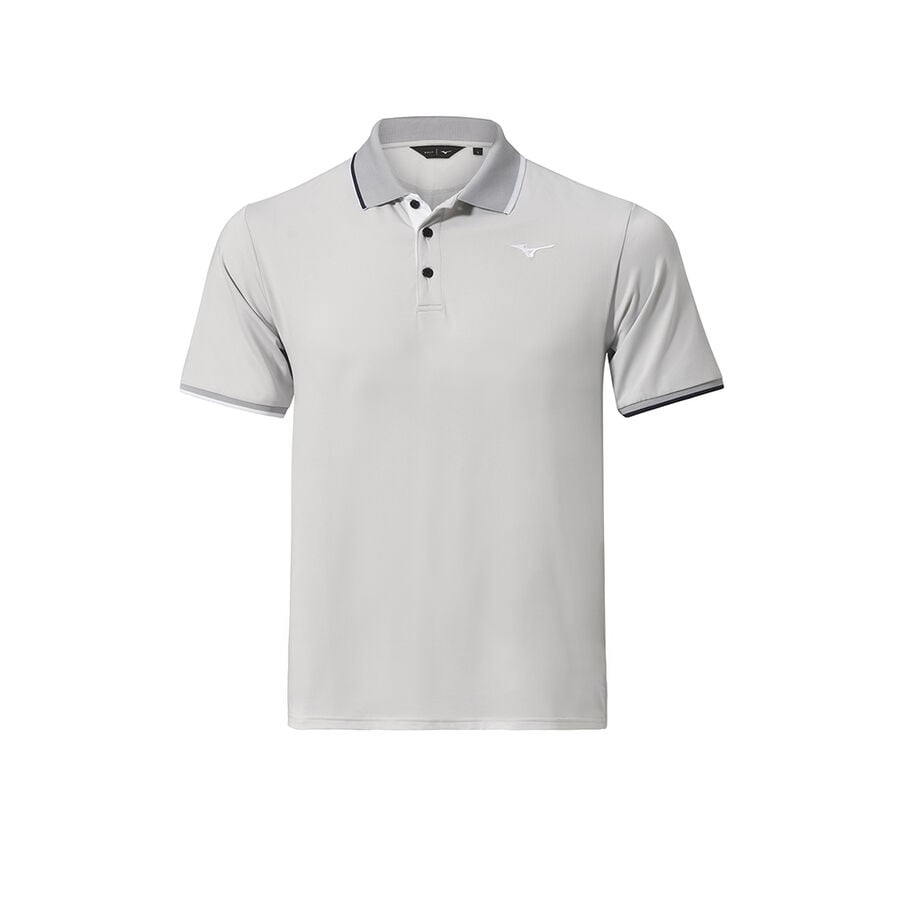 Grey Men Mizuno Qd Comp Plus Polo Shirts | 0163-SHWBL